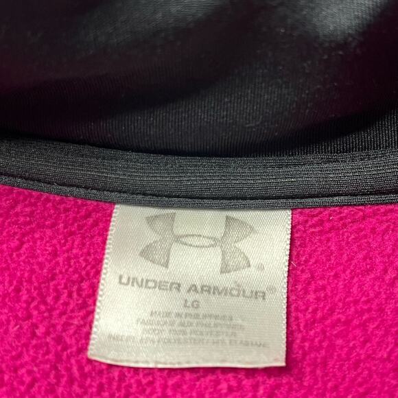 Under Armour women’s pink zip fleece jacket size large - Picture 5 of 7